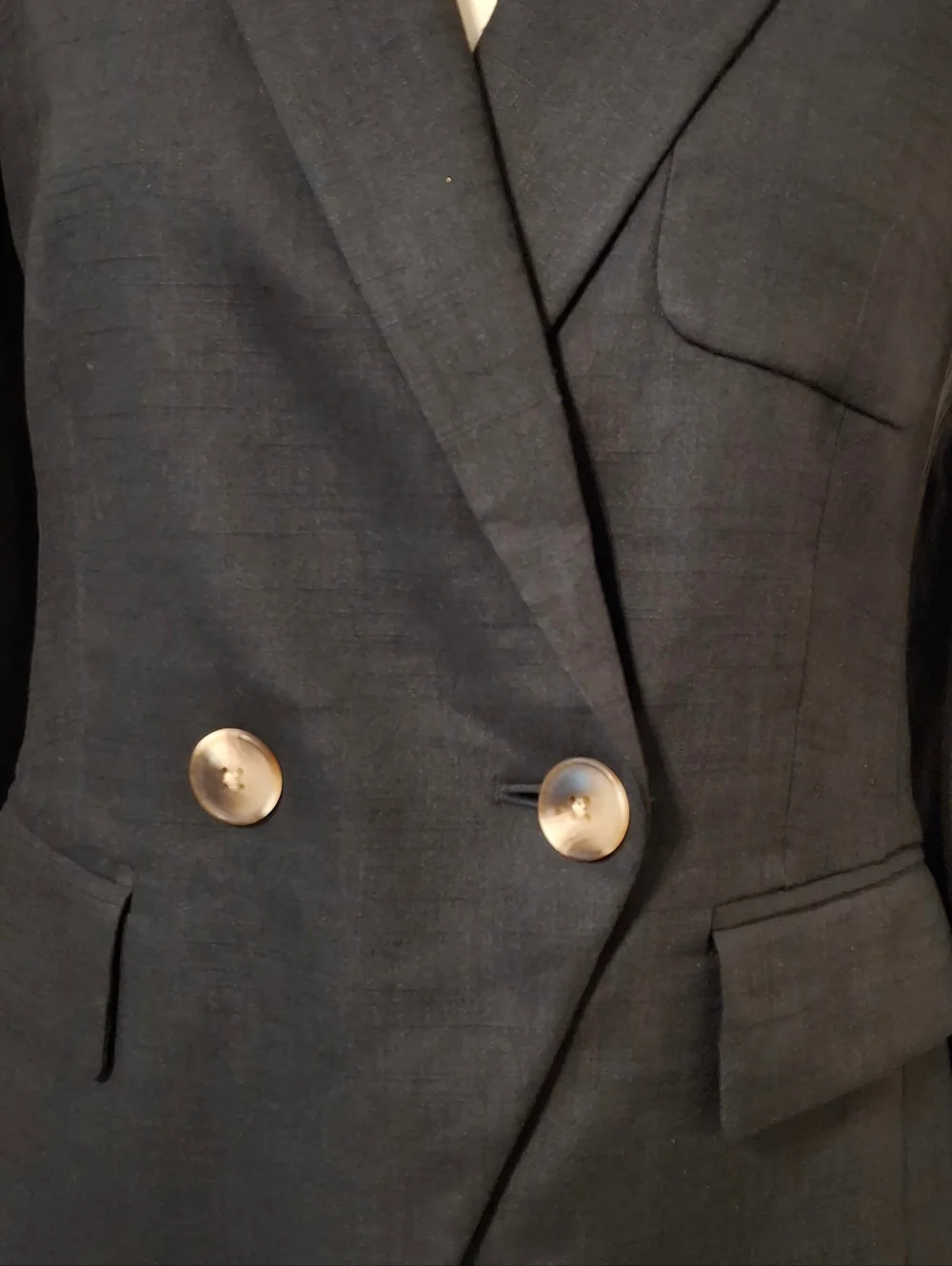 SOLD Veronica Beard 0 Black Didion Blazer Stretch-Linen Jacket - Picture 9 of 12
